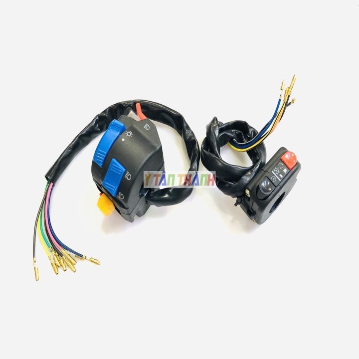 Cùm công tắc fz nút xanh k4 - 01227