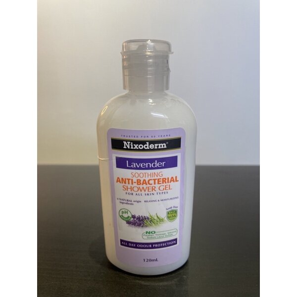 Nixoderm Lavender Soothing AntiBacterial Shower Gel 120Ml Expiry03