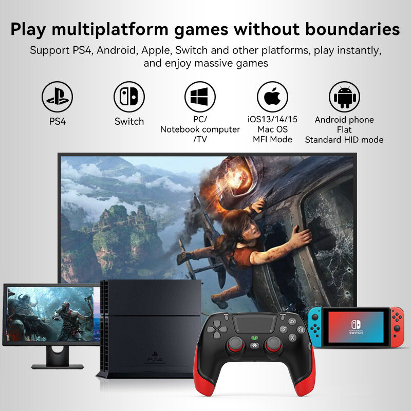 Điều khiển trò chơi không dây mới PS4 bluetooth tay cầm chơi game console rung kép cần điều khiển chơi game cho switch PS3 ps5 IOS Android gốc