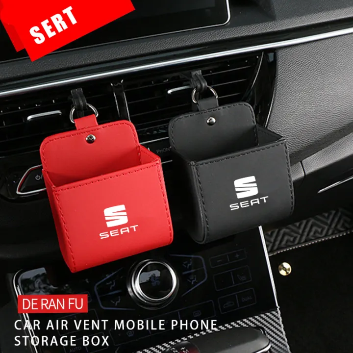 1pc Universal Car Air Outlet Convenient Storage Box Mobile Phone Bag Auto Accessories For Seat Ibiza Leon Altea Alhambra Cordoba Lazada Singapore