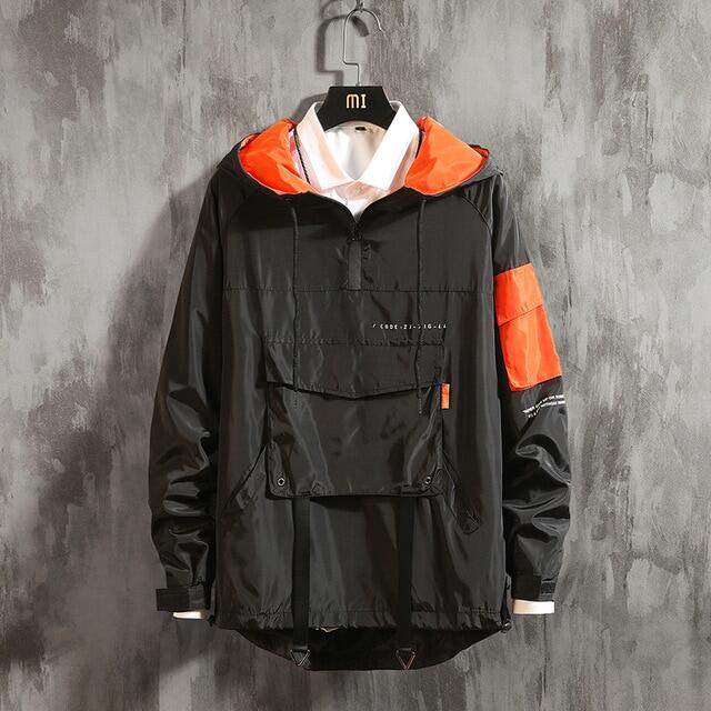 Front Pocket Pullover Jackets Men 2022 