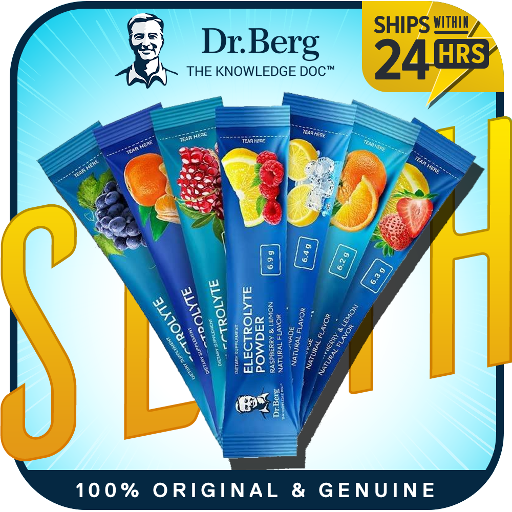GENUINE Dr. Berg's Electrolytes Powder Stick Packs - Travel Size ...