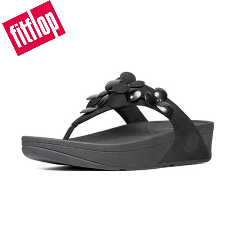 NGWEN Fitflops Dép Xỏ Ngón Bản Gốc Duy Nhất Hoa Lật Flip Flops Độ Dốc Thông Đế Dày Mùa Hè Thời Trang Nữ Với Giày Đi Biển Thủy Triều Pinch Dép （ Chính Hãng 100%)