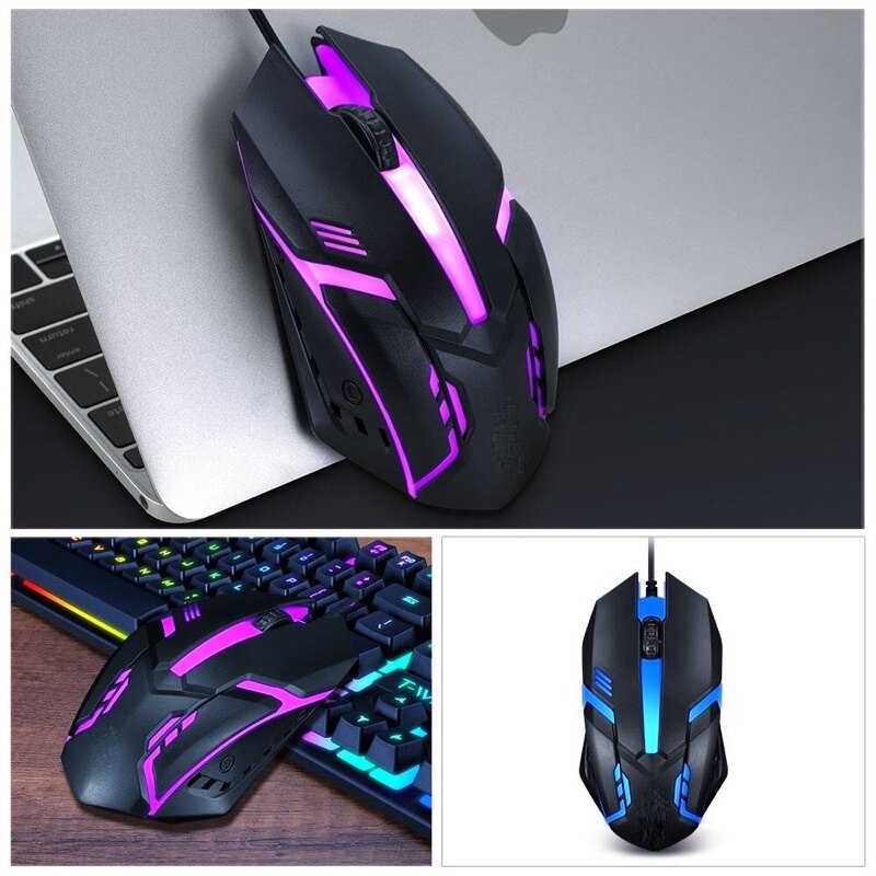 Chuột máy tính (PC/Laptop) chơi game dây USB, có đèn LED pro 7 màu