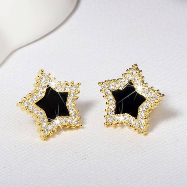 Cute Korean Earrings Heart Bling Zircon Stone Rose Stud Earrings for Women Fashion Jewelry 2019 New Gift