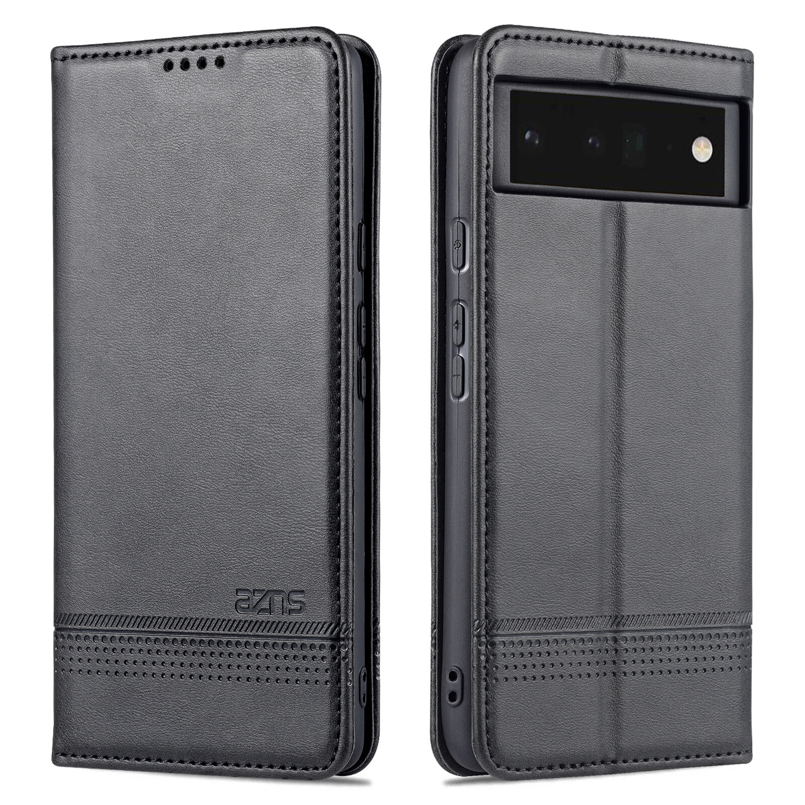 Thinmon for Google Pixel 6/Pixel 6 Pro Magnetic Flip Luxury Leather Case for Google Pixel 6/Pixel 6 Pro Wallet Card Slot Holder Phone Case