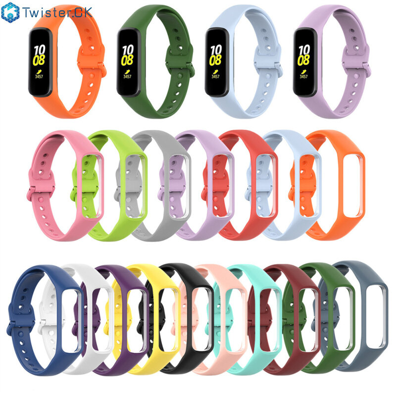 Replacement Watchband Sweat-proof Comfortable Soft Silicone Strap Compatible For Samsung Galaxy Fit2 R220
