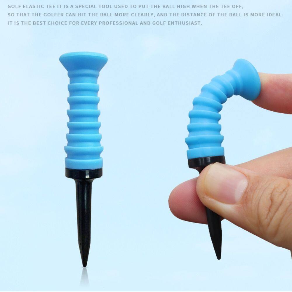 RUO R 83mm 5 colors Stability Tees Golf Ball Support Golfer Training Tool Colored Golf Training Aid Rubber Golf Tees Stability Tee Holder Golf Cross Nails Golf Tees