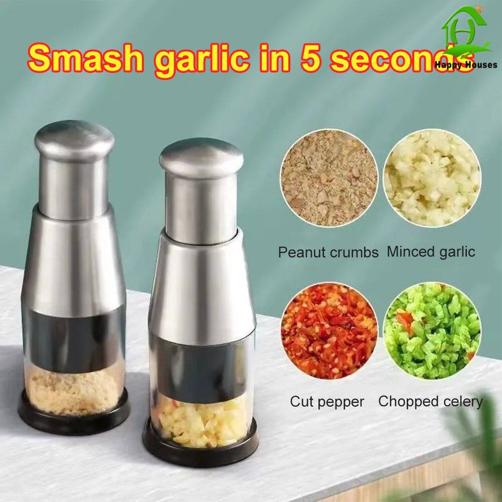 Happy Houses 304 Stainless Steel Garlic Masher Garlic Mash Artifact Manual Smashing Mashing Garlic Chopping Artifact