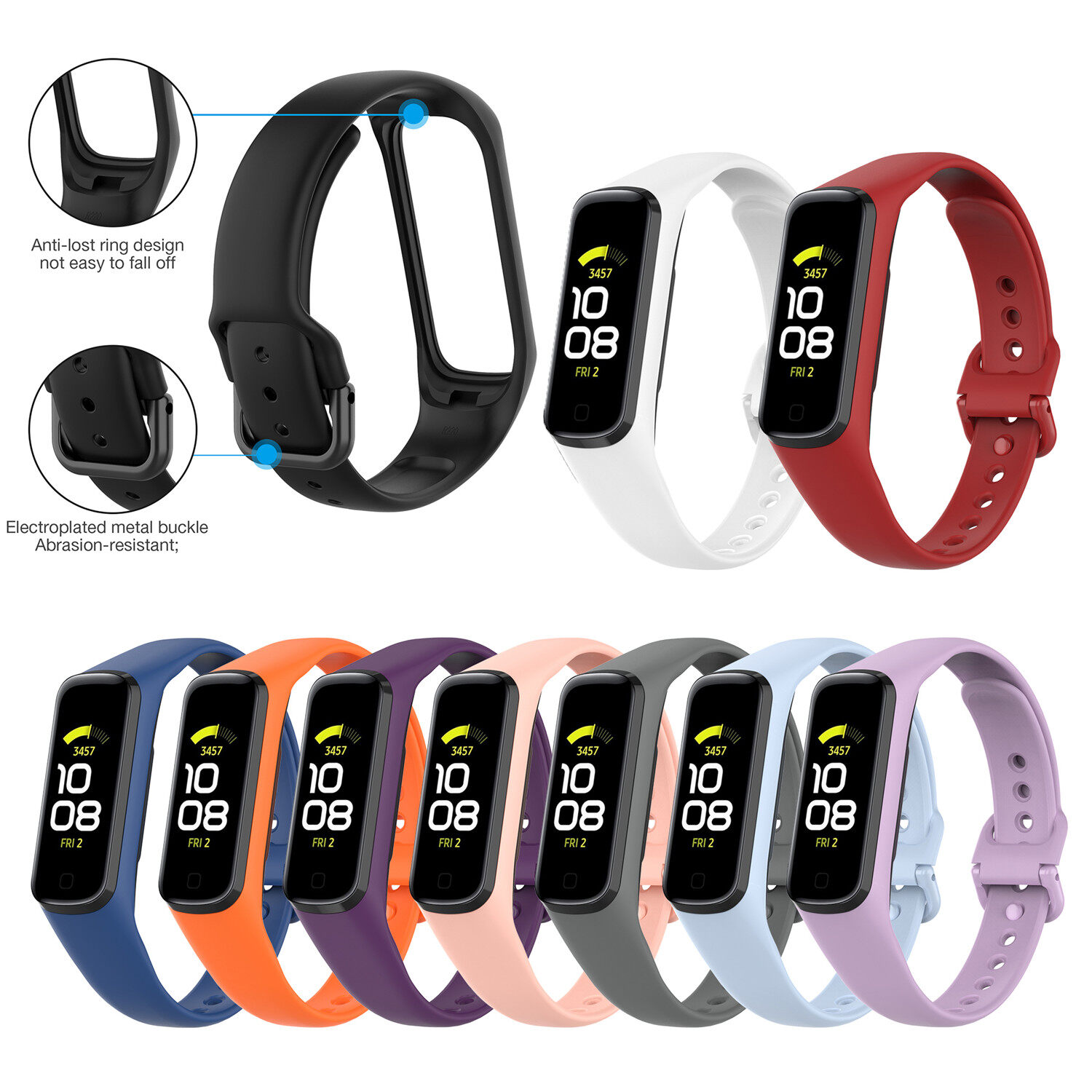 1xWrist strap For Samsung Galaxy Fit2 Silicone Sport Band Strap For Samsung Galaxy Fit 2 SM-R220 Watch Bracelet Replacement Watchband Correa For Samsung Galaxy Fit2