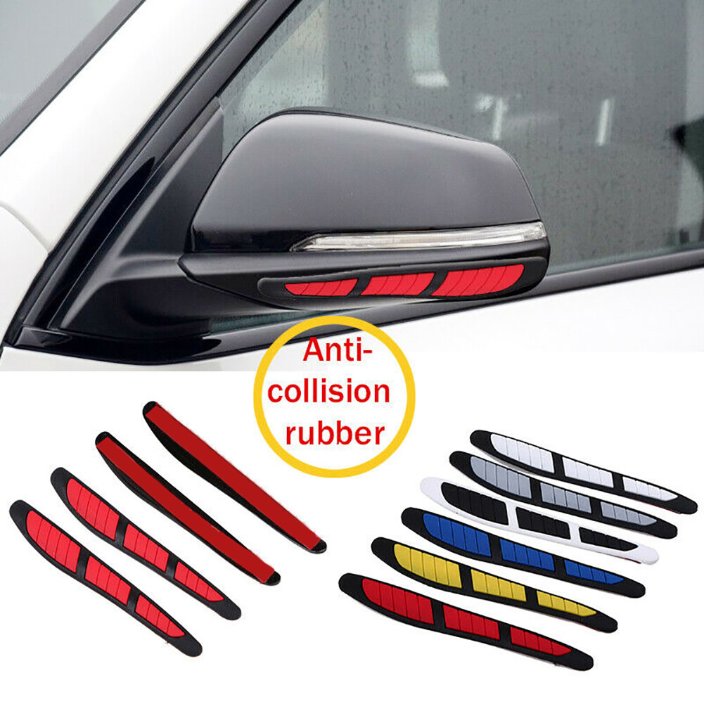 4Pcs Car Door Edges Rearview Mirror Guard Strip Protector Anti-collision Sticker