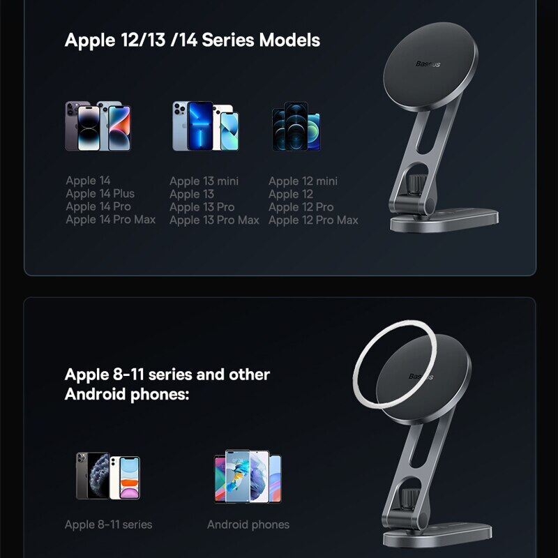：》“：=- Baseus Magnetic Car Phone Holder For Tesla Display Screen Rotateble Foldable Car Mount For Pro Max