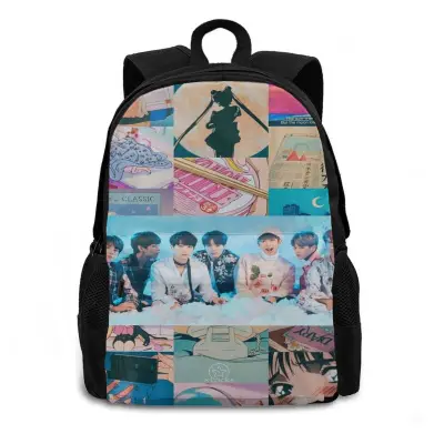 【In Stock】 BTS Love Yourself Backpack Printing Outdoor Travel Sports Kids backpack Large Capacity Junior School Student Schoolbag Laptop Casual Shoulder bag