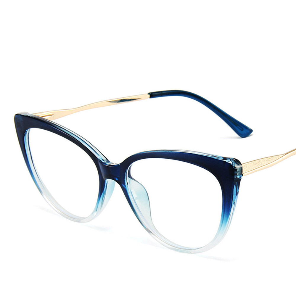 Square Glasses Contrasting Colors Glasses Goggles Cat Eye Glasses Anti Blue Light Men Women Glasses Metal Glasses