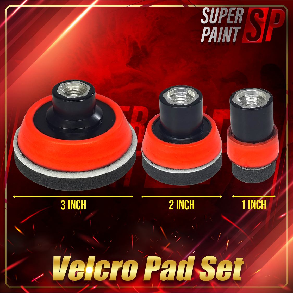 Velcro Buffer Pad M14 Thread (1" 2" 3") [ Polishing Disc Set ] Backing