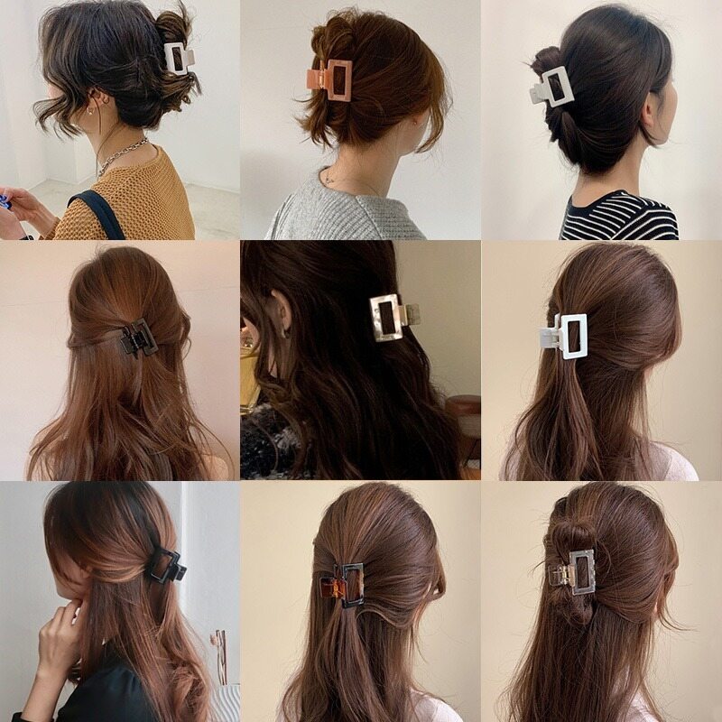 Korean Style Square Plastic Hairpin