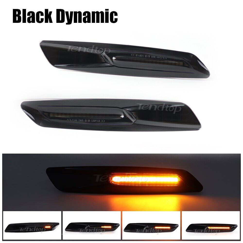 2Pcs Blinker For BMW 1 3 5 Series LED Dynamic Side Marker Turn Signal Lights For F30 E90 E91 E92 E93 E46 E60 E61 BMW F10 Style