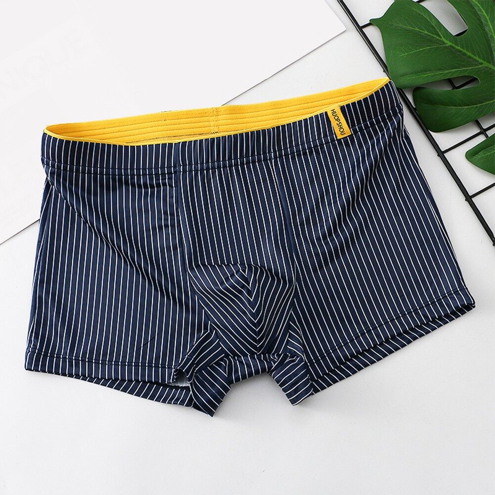 MomLove Men's Ice Silk Comfortable And Breathable Elastic Underwear Men Boxer Shorts Panties