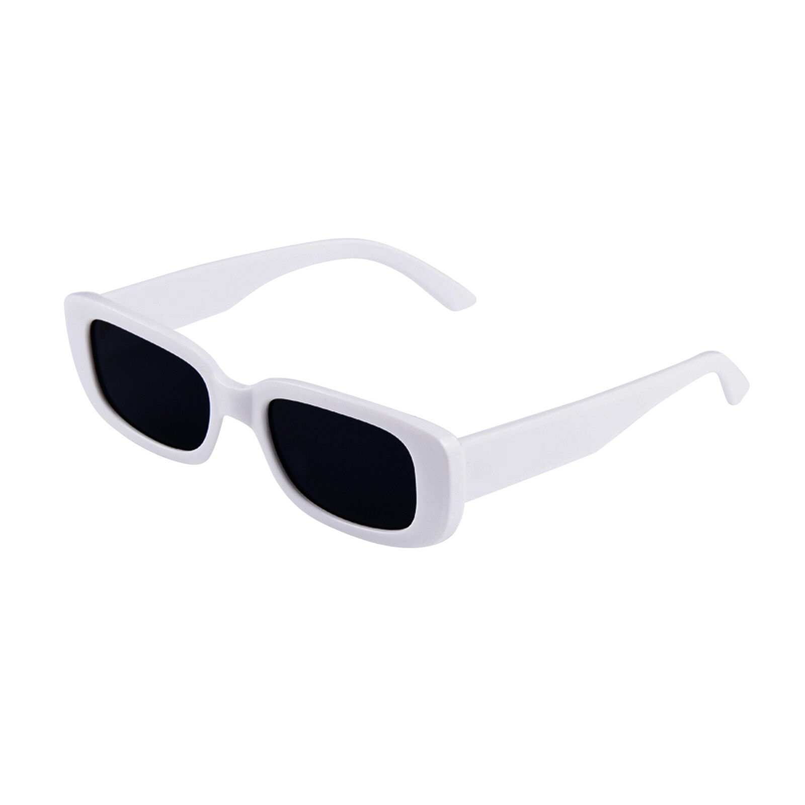 white rectangle glasses