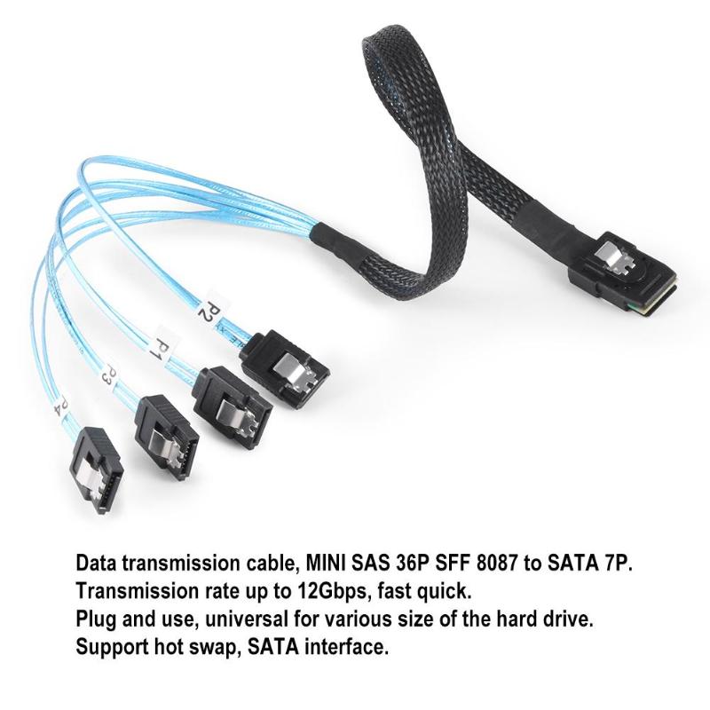 สายเชื่อมต่อข้อมูลเซิร์ฟเวอร์SMA Mnin SAS 36P Sff 8087 ถึงการเชื่อมต่อ ...