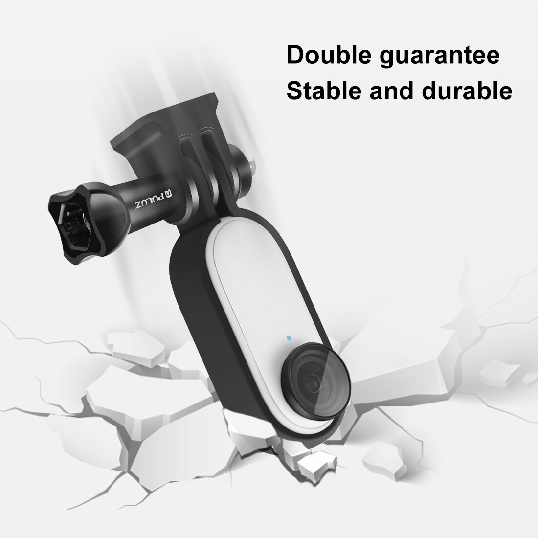 PULUZ bảo vệ bằng nhựa khung gắn lồng với bộ chuyển đổi chân đế ba chân cho Insta360 Go 2 (màu đen)
