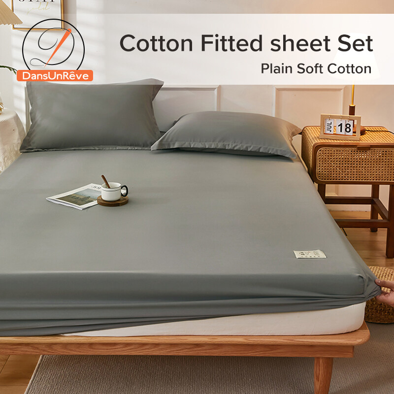 cotton fitted sheet queen