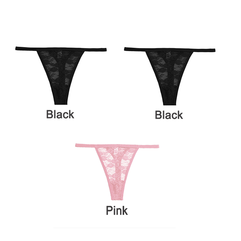 AllOfMe 3PCS/Set Women's Underwear Lace Panties Floral Lingerie Woman Panties Sexy Female Pantys Perspective Intimates