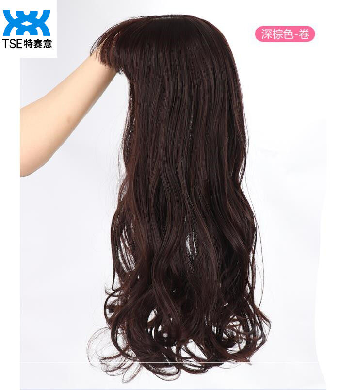 TSE Long Curly Hair Wig Piece 60cm Length 3D Hair Toupee Piece Big