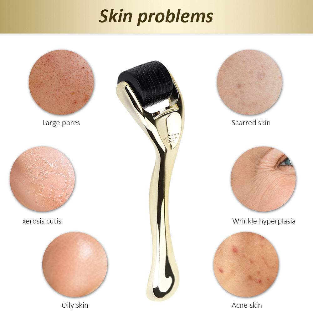 DRS 540 Derma Roller Titanium Need-les 0.2/0.25/0.3mm Need-le Length Micro Need-les Roller Manual Microneedling Skin Care Tool