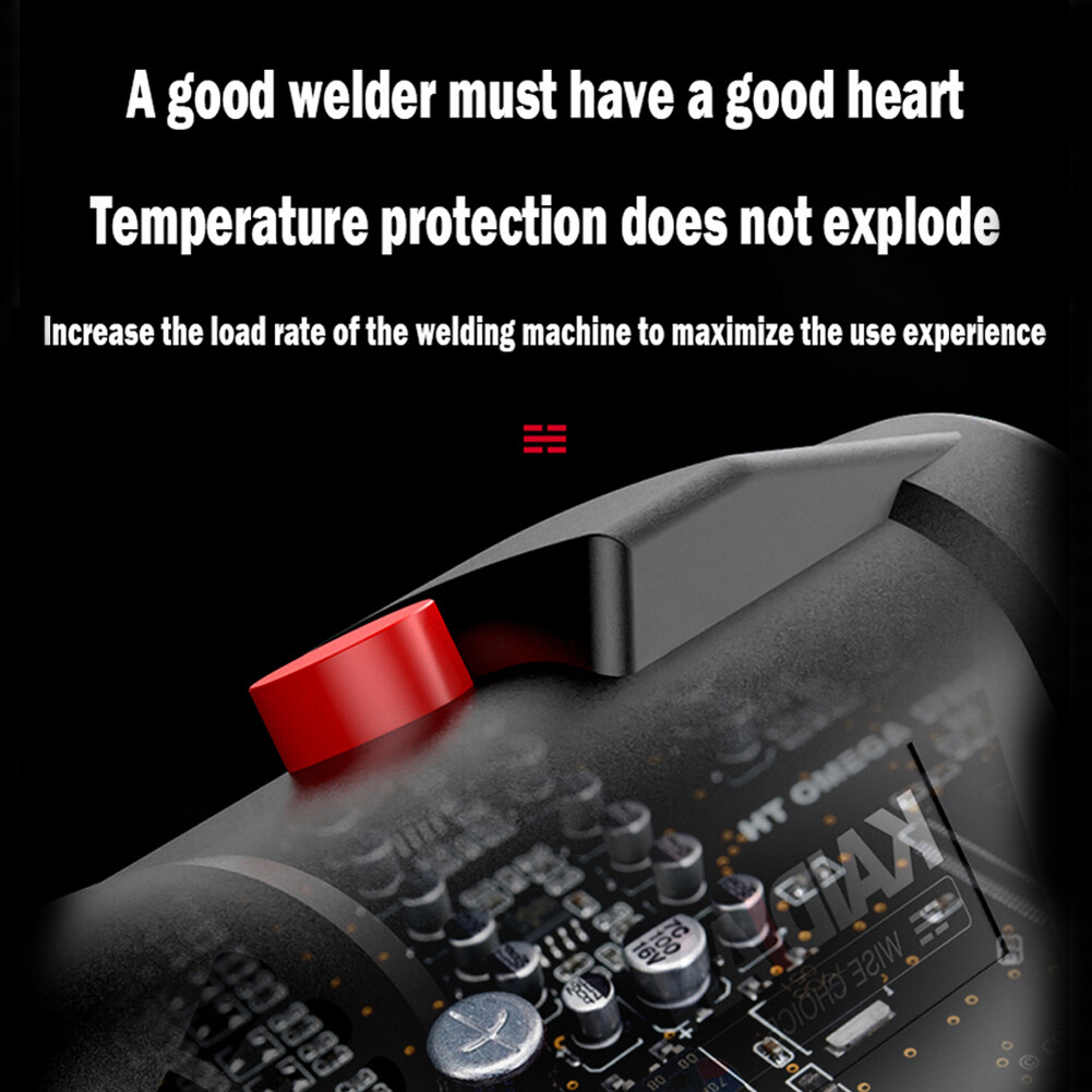 Smart Sensor 220 V 3000W Handheld Portable Electric Welding Machine Home Automatic Digital Intelligent Welding Machine Current Thrust Adjustment Knob Suitable for 2.5/3.2mm Electrode 2~14mm Welding Thickness