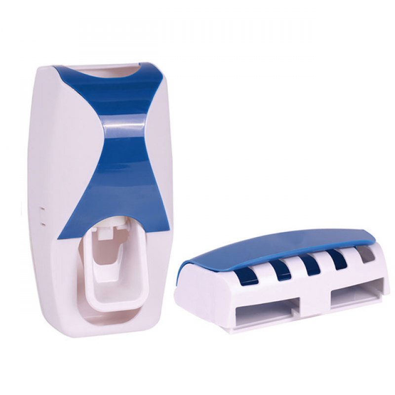 Bathroom Accessories Set Toothpaste Squeezer Automatic Release Toothbrush Holder Wall Mounted Bathroom Tool Rack Set