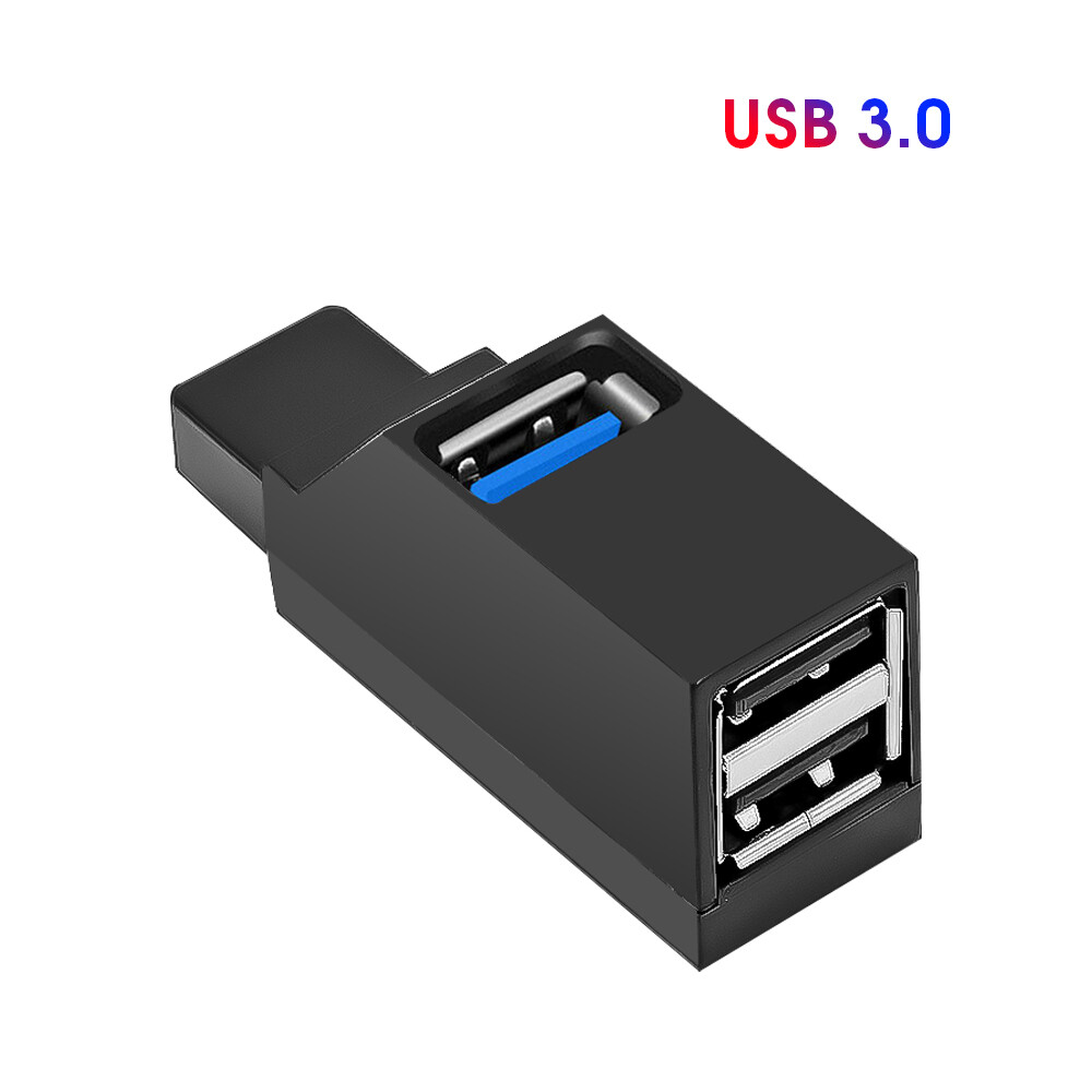 KEBETEME 3 Port USB HUB Mini USB 2.0 3.0 High Speed HUB Splitter Box For PC Laptop Phone