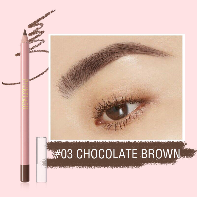 WOOLOVE Wooden Eyebrow Pencil, Sweat Resistant, Long Lasting, Unmarked, Easy to Use, Black Brown Makeup, Eyebrow Cosmetics, 4 Colors