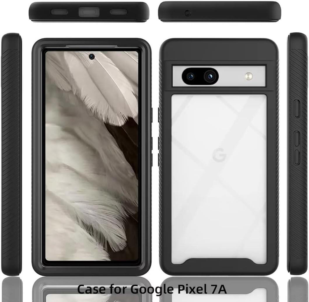 Dual Layer Hybrid Transparent Hard PC Soft Silicone, Clear Back Shockproof Bumper Case for Google Pixel 7A/Pixel 7 Pro/Pixel 7/Pixel 6 Pro/Pixel 6/Pixel 6A