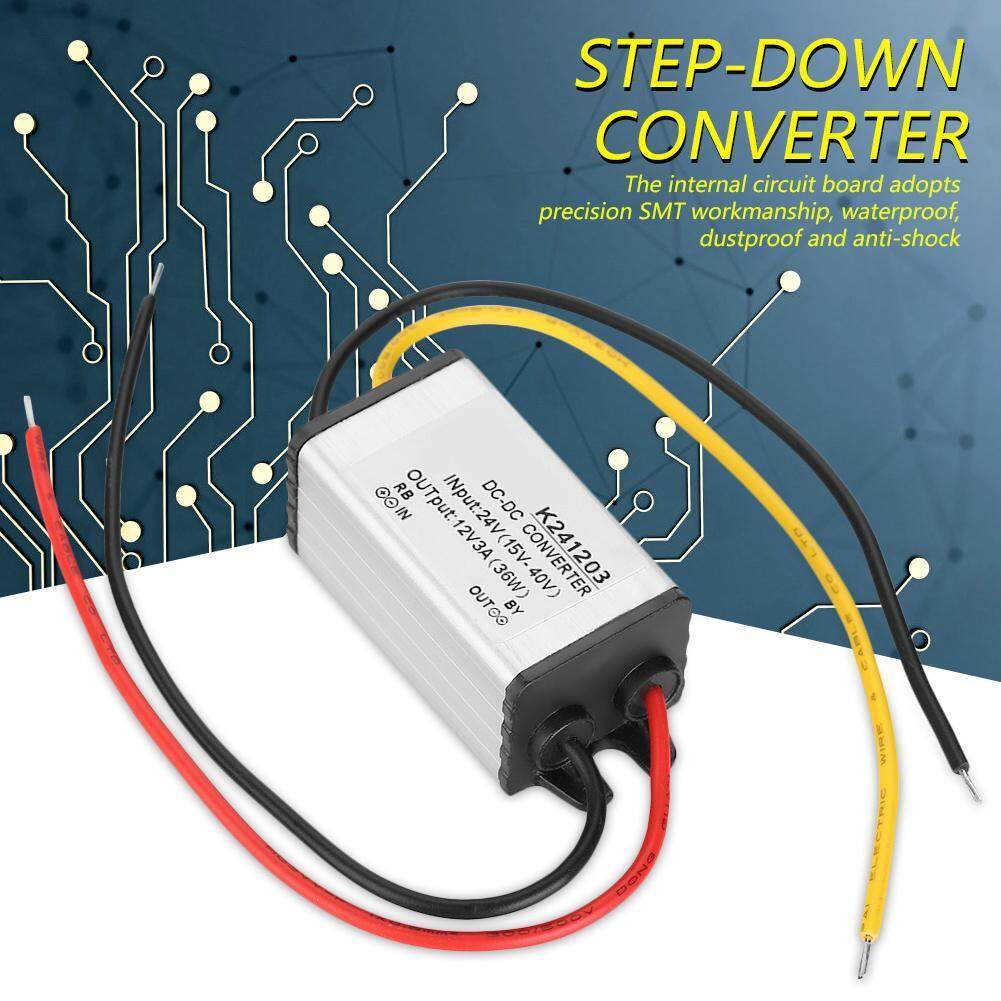 Xuelelile Bộ Chuyển Đổi DC-DC 24V Sang 12V Hiệu Quả Cao Bước Xuống Nguồn Điện 3A