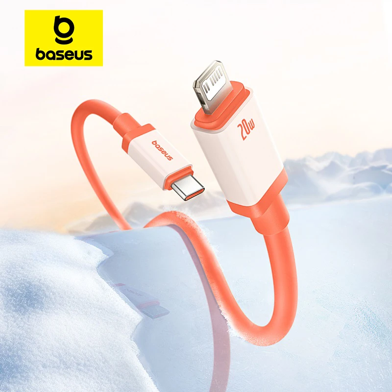 Baseus Chống Đóng Băng 20W Pd USB C Để cáp cho iPhone Sét 14 13 12 Pro Max Nhanh Chóng Sạc Loại C cáp cho iPhone iPad