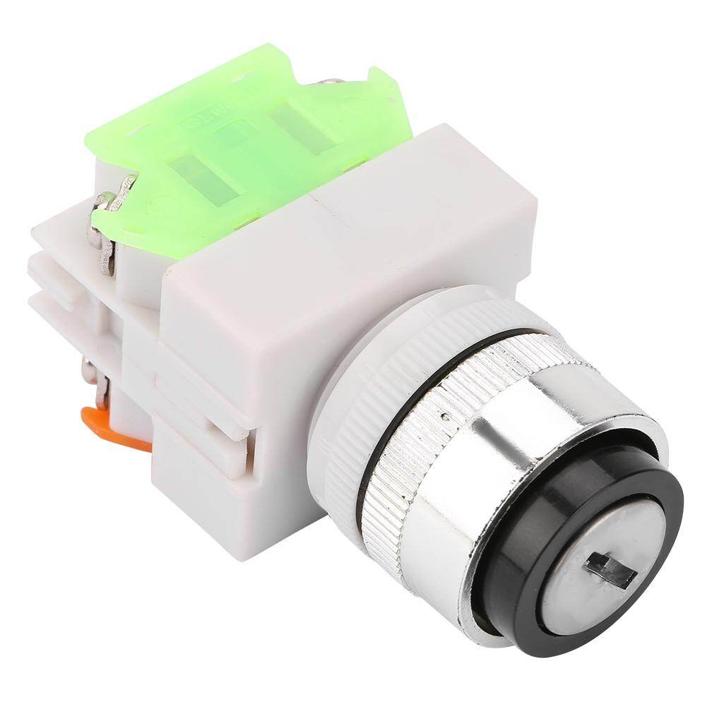 2 Position Key Operated Rotary Switch 2 Keys 22mm Mount LAY37-11Y/21