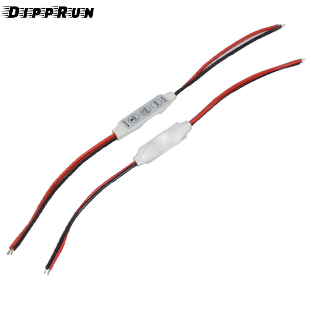 DIPPRUN Led Strip Light Controller 3 Key Dimmer Control 12v Single Color Brightness Dimmer Led Strip Lights Dimmer