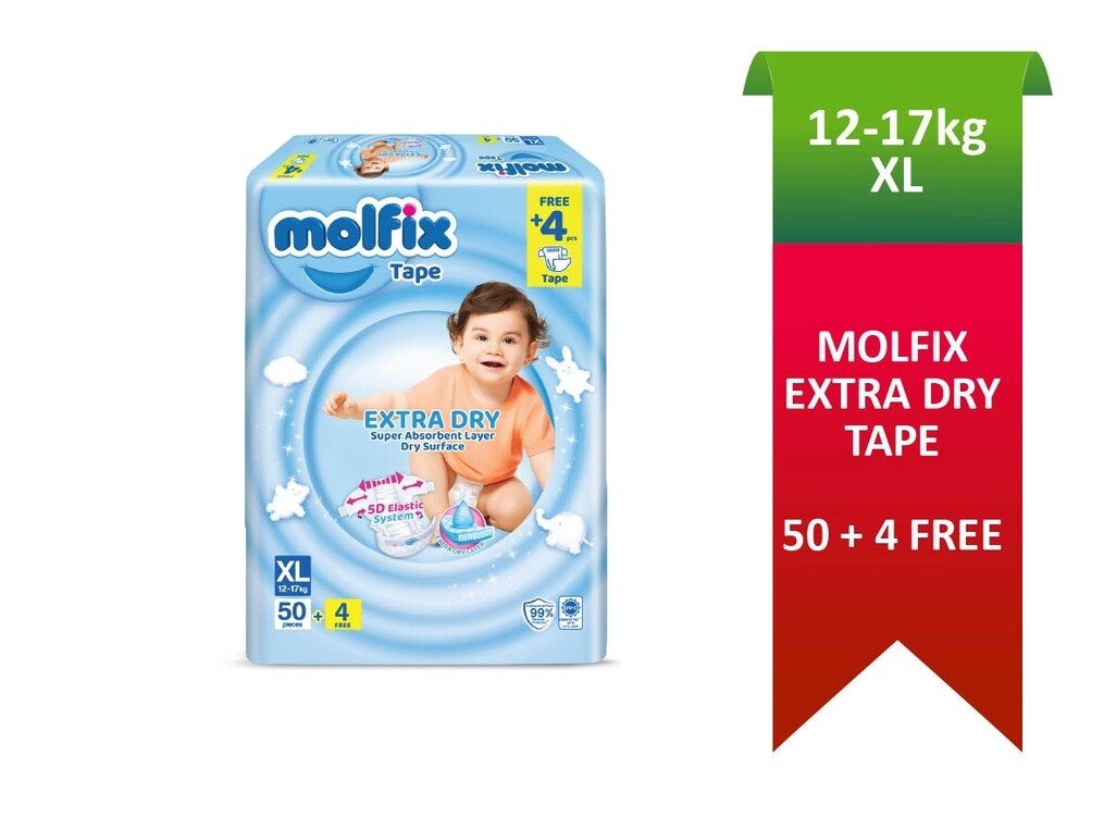 Molfix Extra Dry Tape Super Jumbo Pack Nb S M L Xl Xxl Lazada