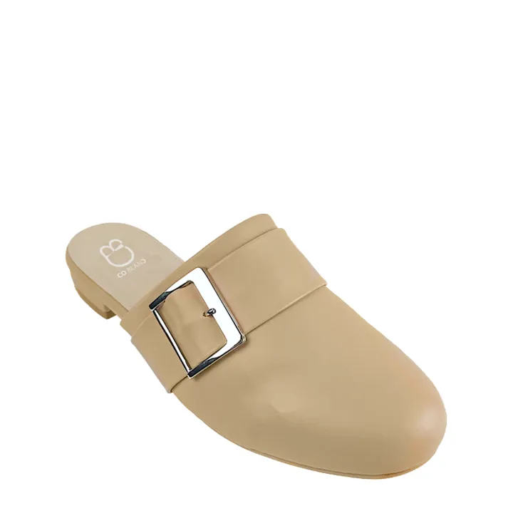 round toe flat mules