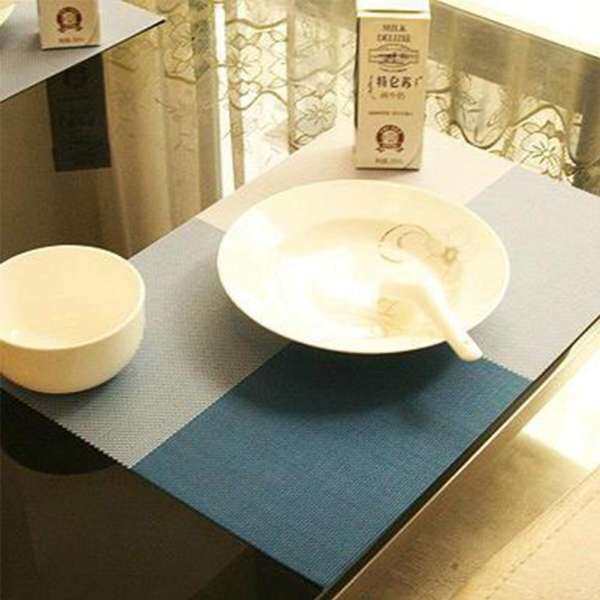 4 cái/bộ Bàn Ăn Nơi Thảm PVC Placemats Miếng Lót Dệt Dệt Tác Dụng Hiện Đại