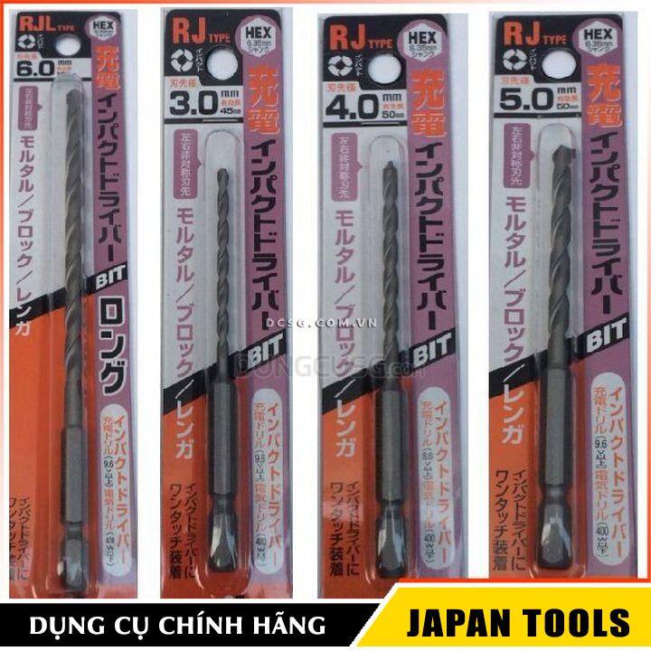 Mũi khoan tường gạch 3.0x90mm chân lục giác Unika RJ3.0x90 | Japan Tools