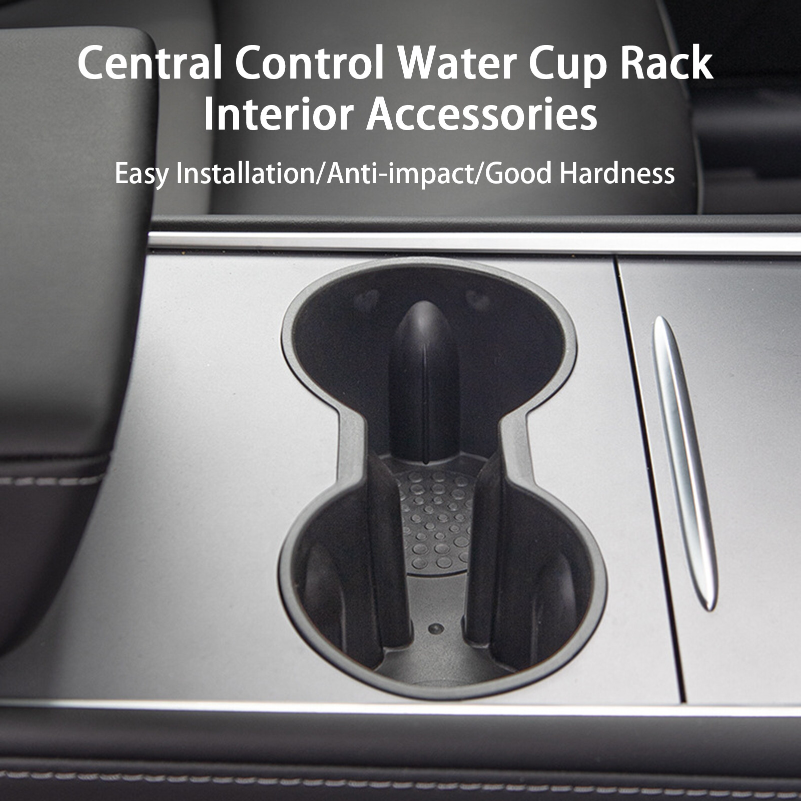 gucanou Car Cup Holder Waterproof Replaceable Double Hole Center Console Insert Water Cup Holder for Model Y/3 Durable Car Drink