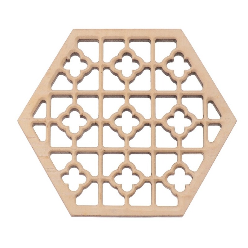 Wooden Hexagonal Embossed Erhu Sound Window Erhu Accessory