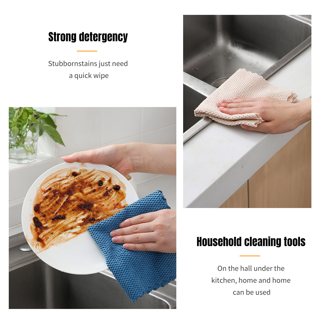 CNMF Absorbent Non-Lint Oil-Degreasing Multi-Purpose Cleaning Cloth