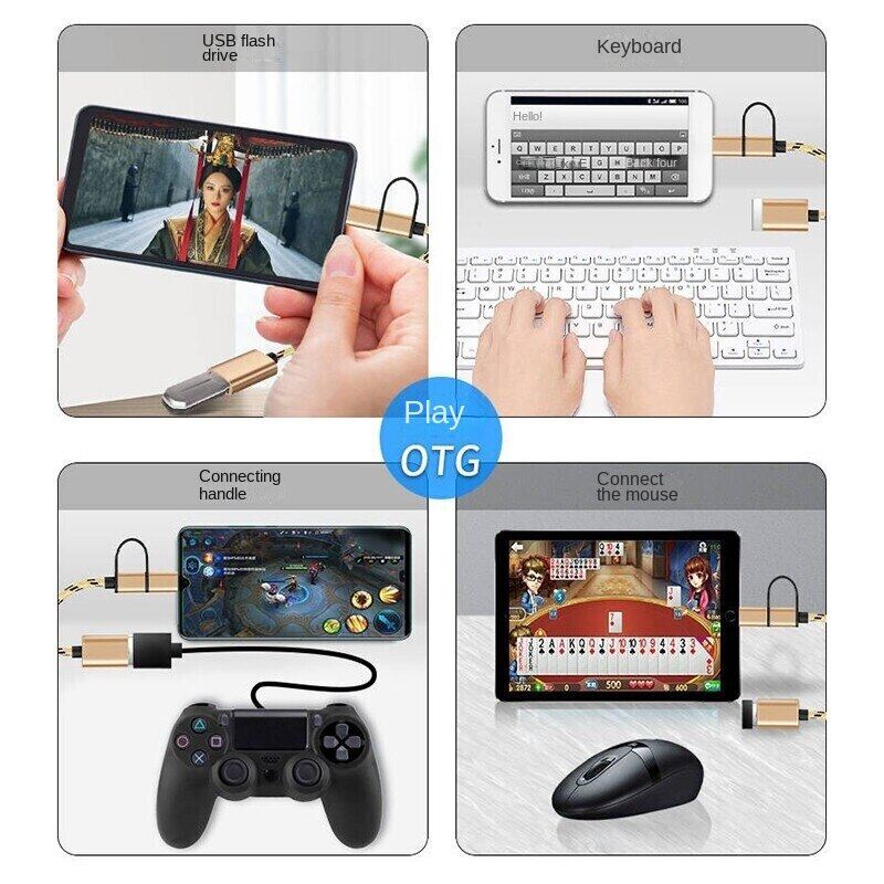 2 trong 1 Micro loại USB C để bộ chuyển đổi USB Micro chuyển USB sang USB 3.0 giao diện OTG USB Bộ chuyển đổi cáp đồng bộ dữ liệu truyền micro loại USB C chuyển đổi ngày Cáp otg转接线