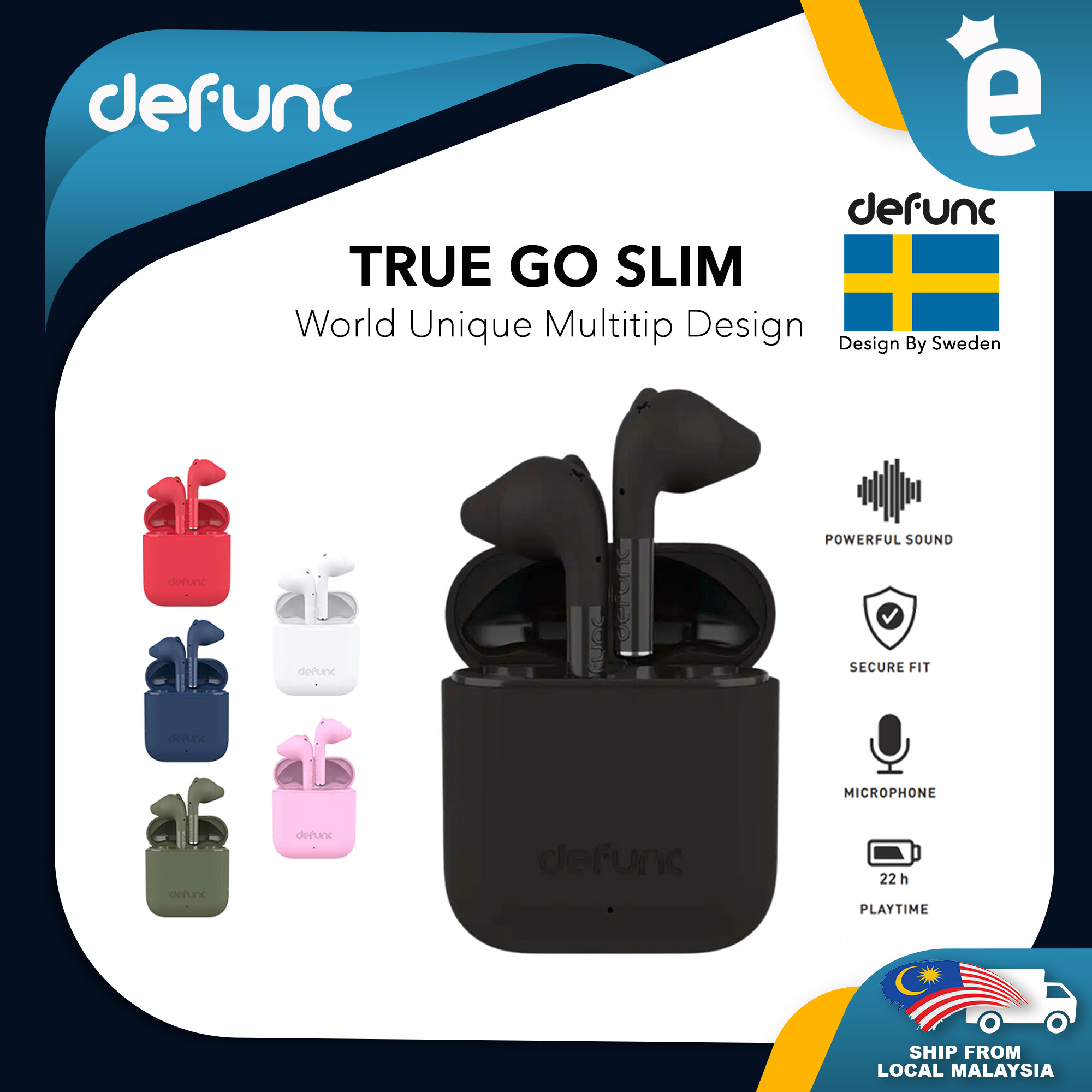 Defunc Slim True Wireless Earbuds Defunc TRUE GO Slim цена от €