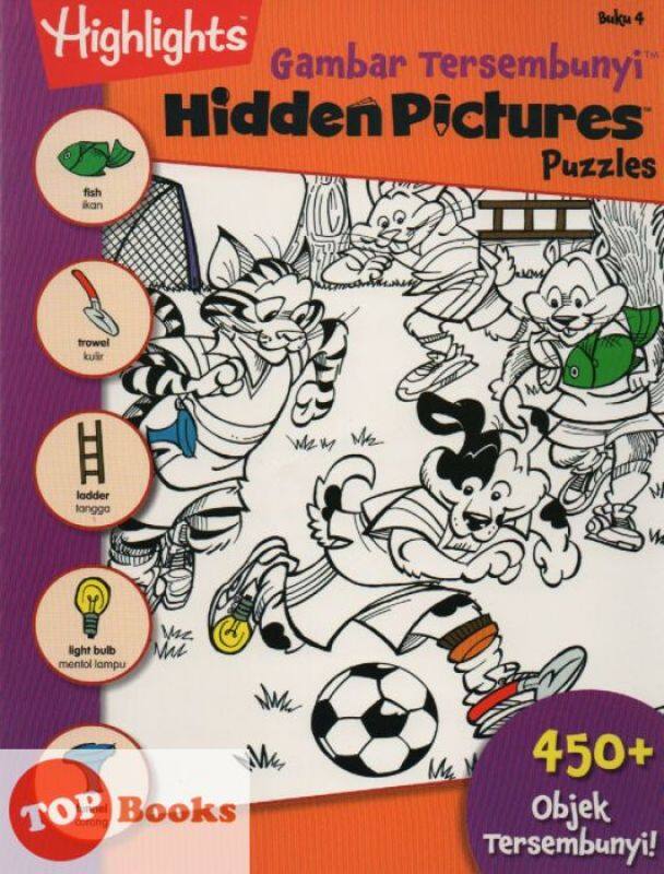Pelangi Children-Highlight-Gambar Tersembunyi- Hidden Picture Puzzles- Buku 4 (BM/BI) Malaysia