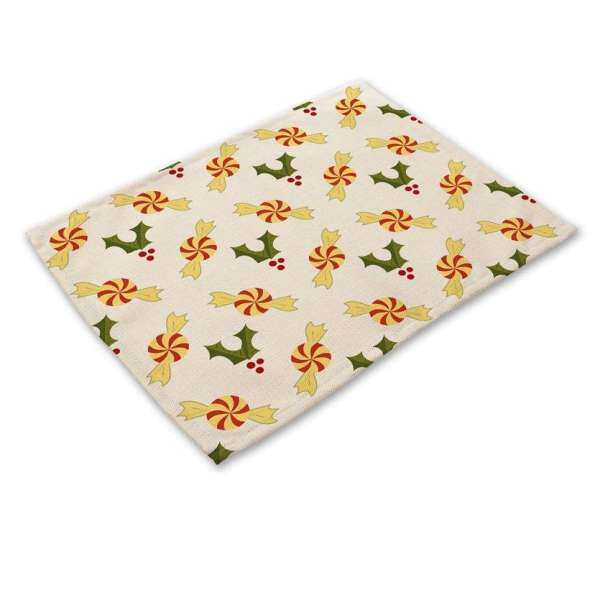 OH phong cách Bắc Âu Cổ Trụi Cây Giáng Sinh Vải lanh Cotton nghệ thuật phương Tây placemat