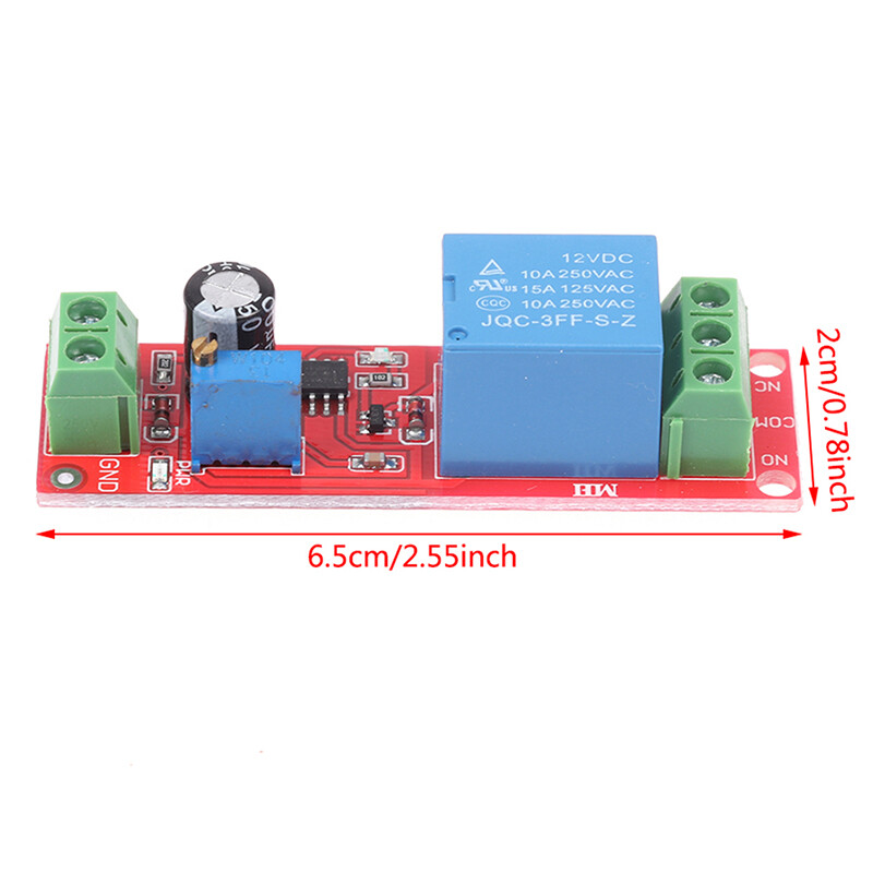 Ministar Rơ Le Trễ NE555 DC 12V Công Tắc Hẹn Giờ Mô-đun Điều Chỉnh Được